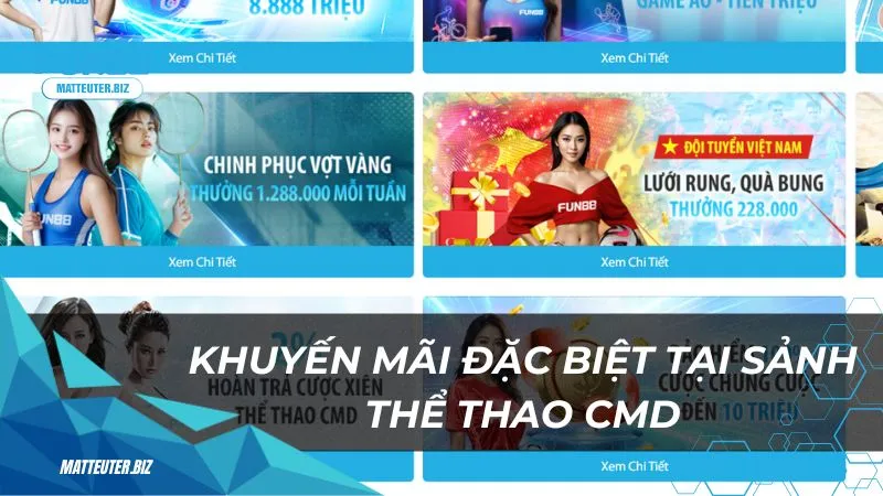 Khám phá thể thao CMD Cá cược đỉnh cao mỗi ngày 4 Khuyến mãi đặc biệt tại sảnh thể thao CMD
